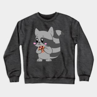 Cute raccoon snacking on a cookie Crewneck Sweatshirt